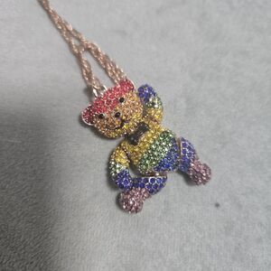 Crystal Bear Necklace - Betsey Johnson